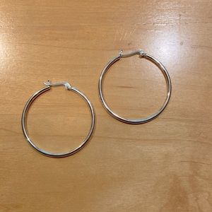 Silver hoop earrings